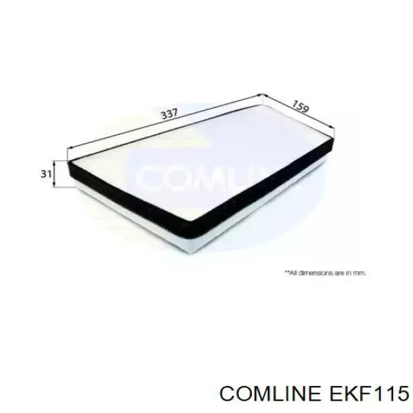 Фільтр повітряний обігрівача Comline EKF115 ціна, від 5.21 USD