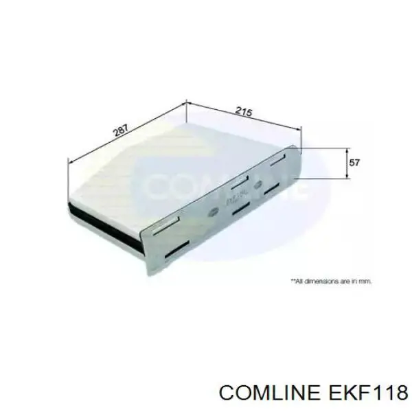 EKF118 Comline Внутрішньосалонний фільтр
