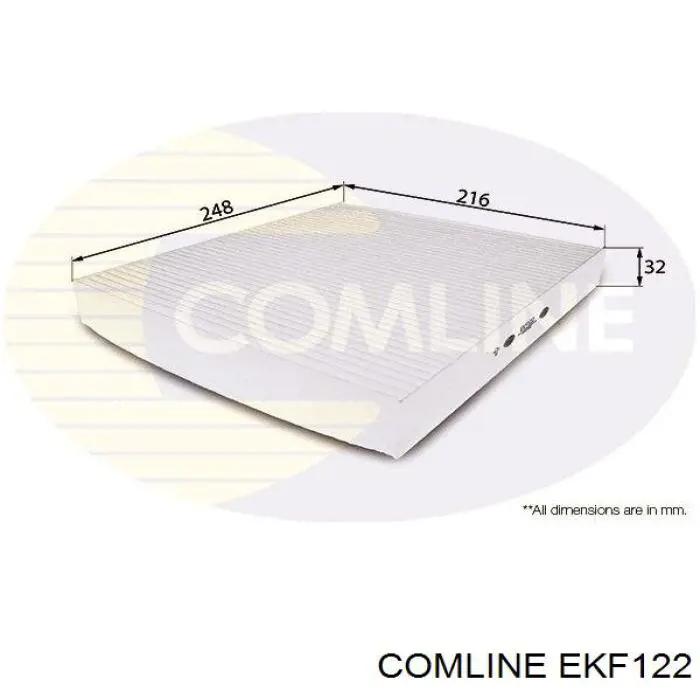 Купити EKF122 Comline Фільтр салону вугільний