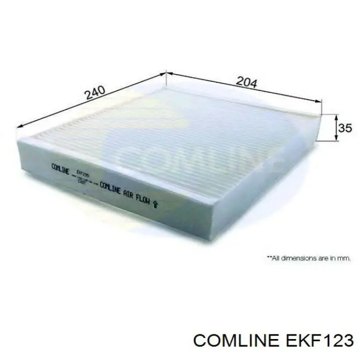Фільтр салону EKF123 Comline