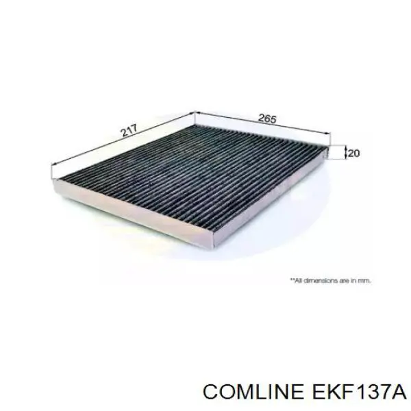 Купити EKF137A Comline Фільтр салону вугільний