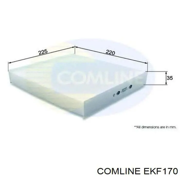 Купити EKF170 Comline Фільтр салону вугільний