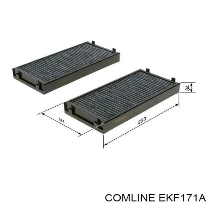 Купити EKF171A Comline Фільтр салону вугільний