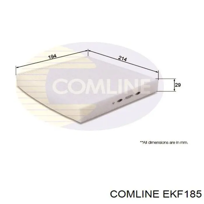 Фільтр салону EKF185 Comline