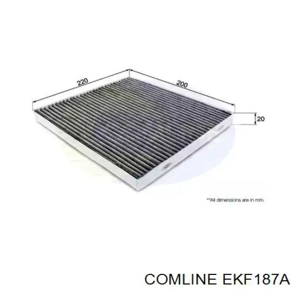 Купити EKF187A Comline Фільтр салону вугільний