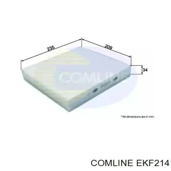 Фільтр салону EKF214 Comline