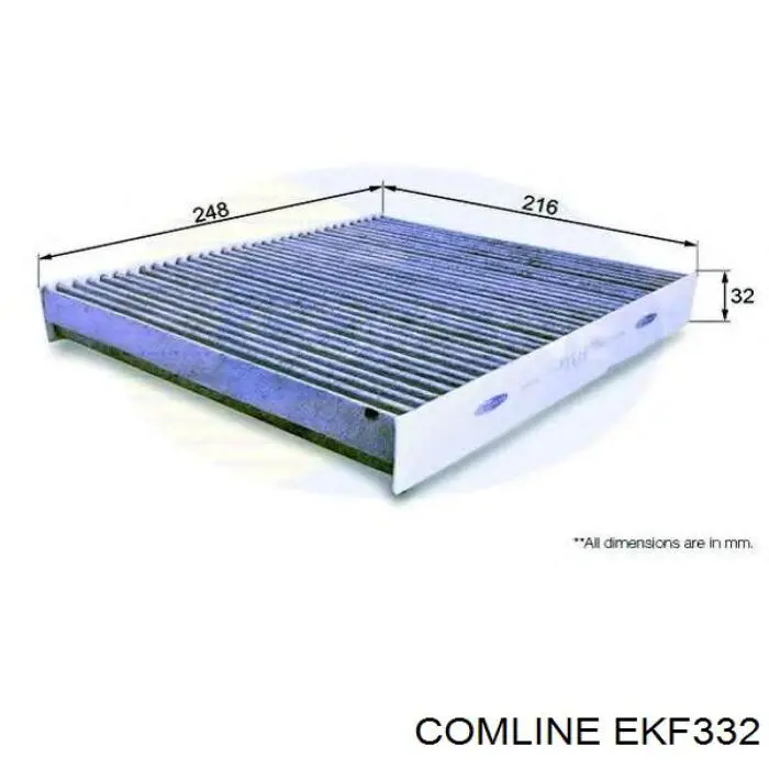 Купити EKF332 Comline Фільтр салону вугільний