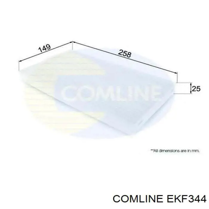 Фільтр салону EKF344 Comline