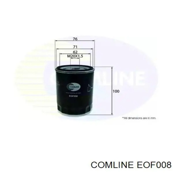 Масляний фільтр двигуна Comline EOF008 ціна, від 3.93 USD