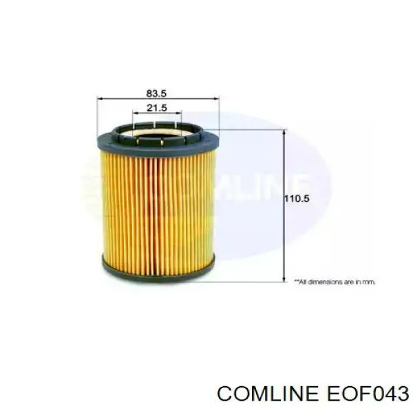 Масляний фільтр двигуна Comline EOF043 ціна, від 5.26 USD