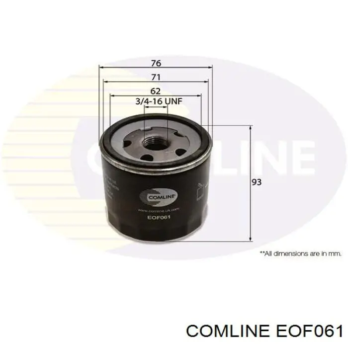 EOF061 Comline Фільтр масла
