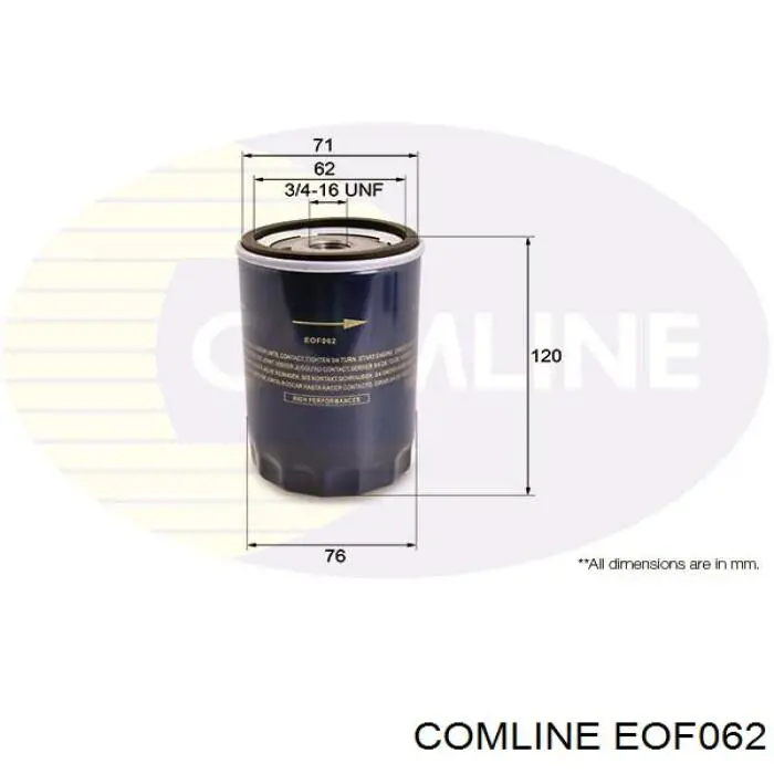 EOF062 Comline фільтр масляний