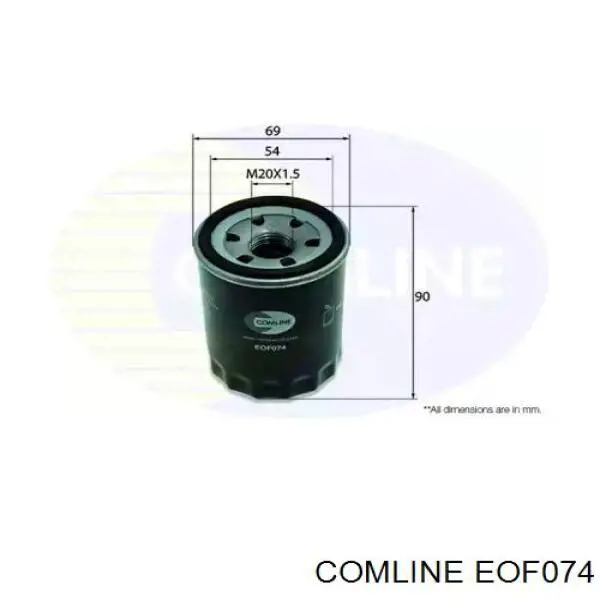 EOF074 Comline Фільтр масла