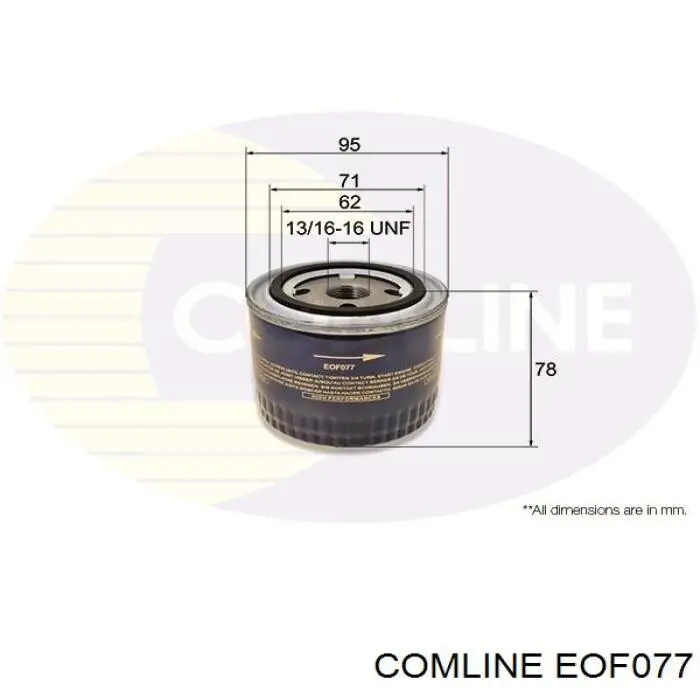 EOF077 Comline фільтр масляний
