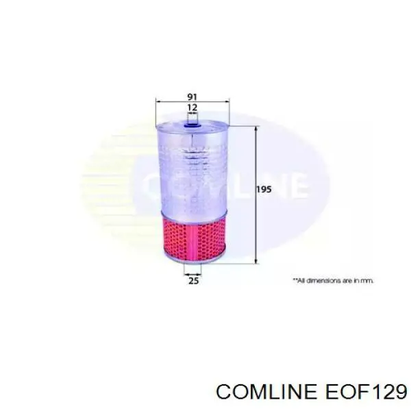 EOF129 Comline Фільтр масла