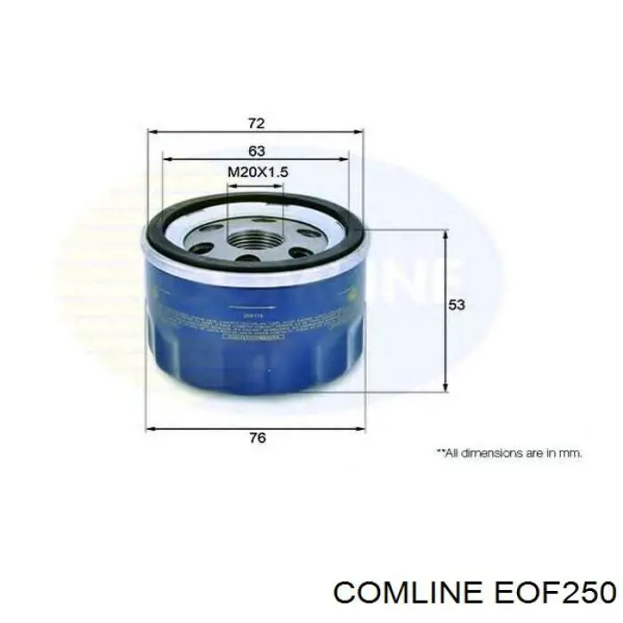 Масляний фільтр двигуна Comline EOF250 ціна, від 9.83 USD