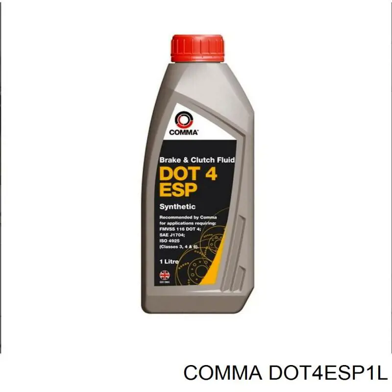 Рідина гальмівна DOT4ESP1L Comma