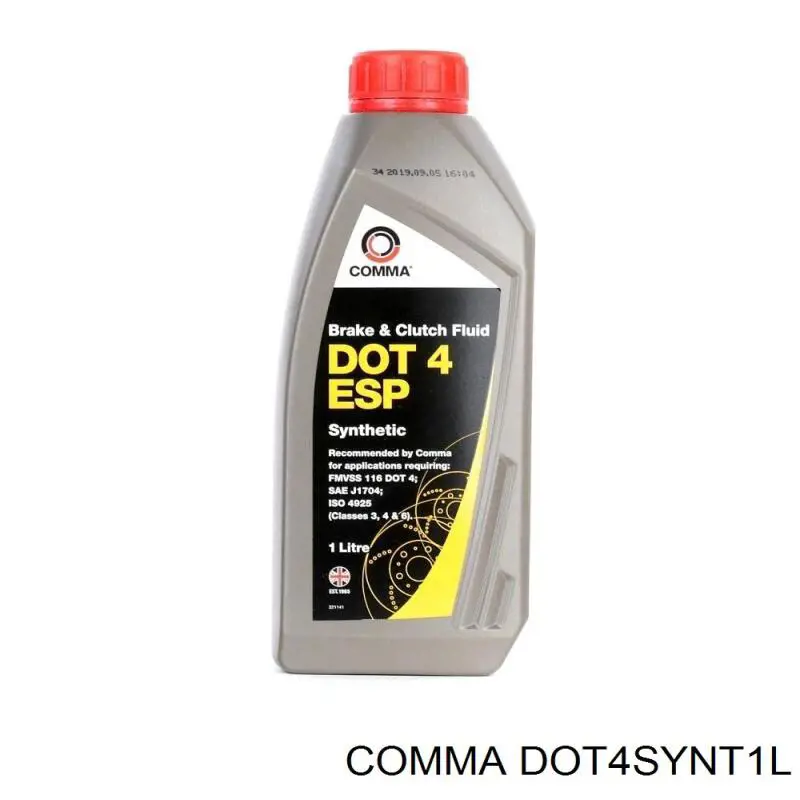 DOT4SYNT1L Comma Рідина гальмівна