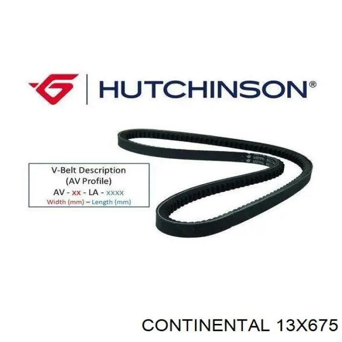 Клиновий ремінь Continental/Siemens 13X675 ціна, від 5.41 USD