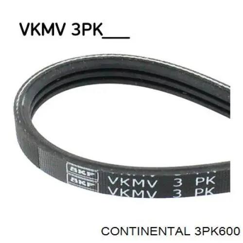 Купити 3PK600 Continental/Siemens Ремінь генератора