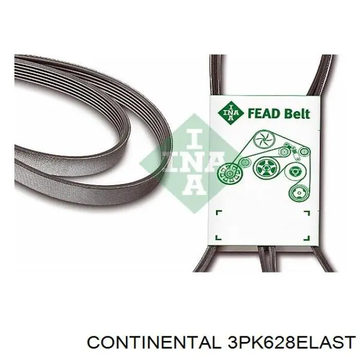 Купити 3PK628ELAST Continental/Siemens Ремінь генератора