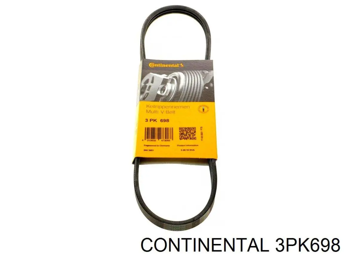 Ремінь генератора 3PK698 Continental/Siemens