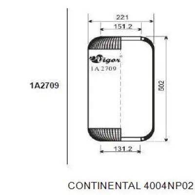 Купити 4004NP02 Continental/Siemens Пневмоподушка/Пневморессора моста
