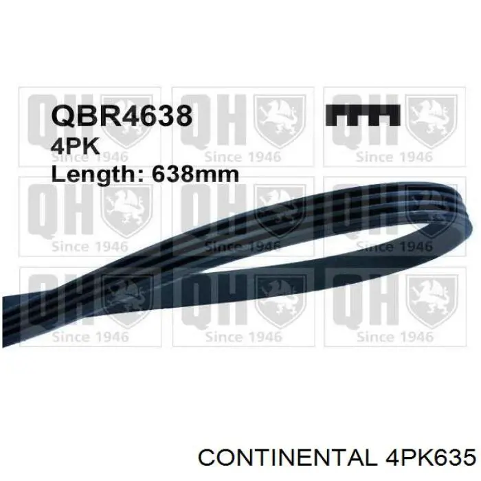 Клиновий ремінь Continental/Siemens 4PK635 ціна, від 3.95 USD
