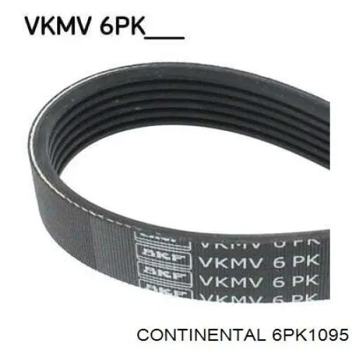 Клиновий ремінь Continental/Siemens 6PK1095 ціна, від 9.27 USD