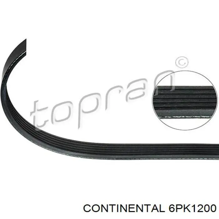 Купити 6PK1200 Continental/Siemens Ремінь генератора