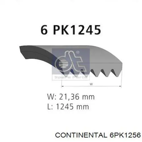 Купити 6PK1256 Continental/Siemens Ремінь генератора