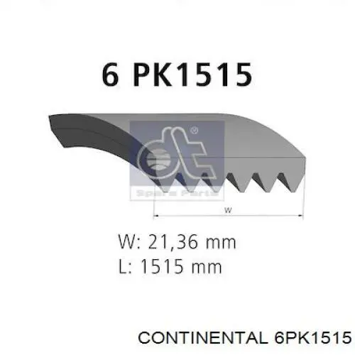 Купити 6PK1515 Continental/Siemens Ремінь генератора