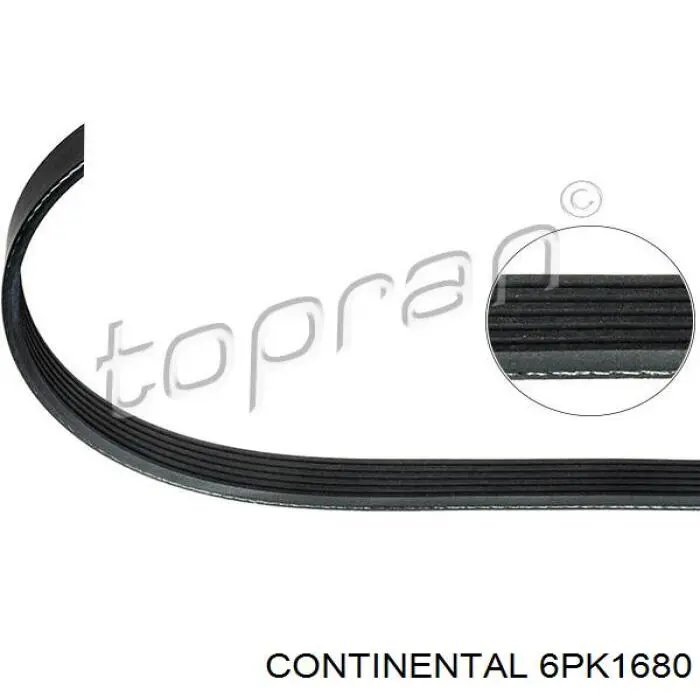 6PK1680 Continental/Siemens Поліклиновий ремінь