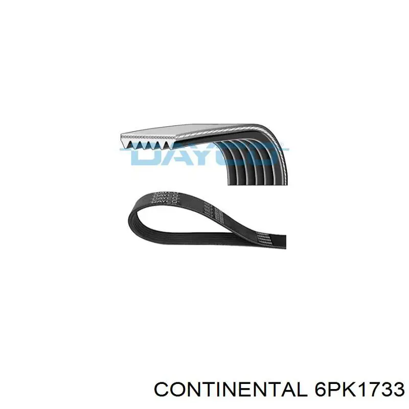 Ремінь генератора 6PK1733 Continental/Siemens