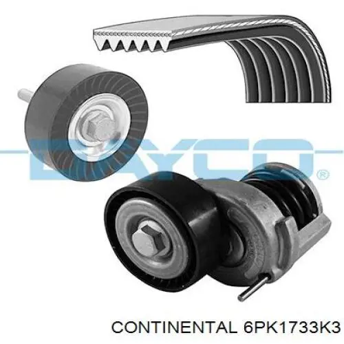 Ремінь приводний, агрегатів, комплект Continental/Siemens 6PK1733K3 ціна, від 68.88 USD