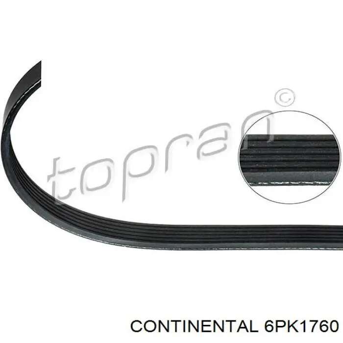 Купити 6PK1760 Continental/Siemens Ремінь генератора