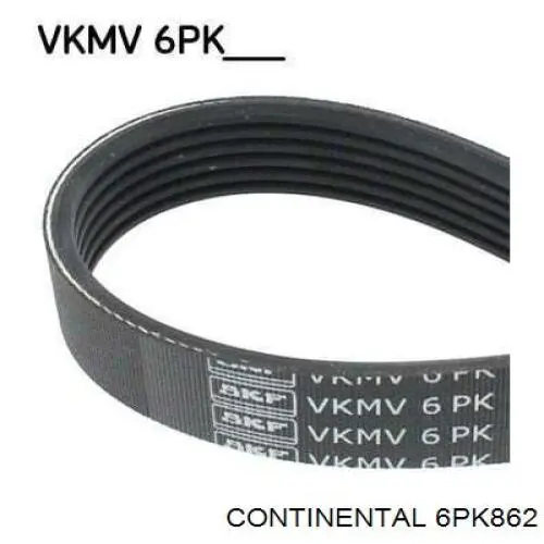 Ремінь генератора 6PK862 Continental/Siemens