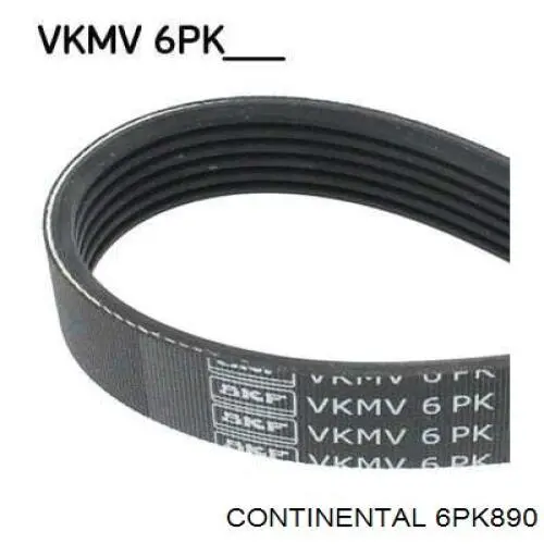 Клиновий ремінь Continental/Siemens 6PK890 ціна, від 11.39 USD