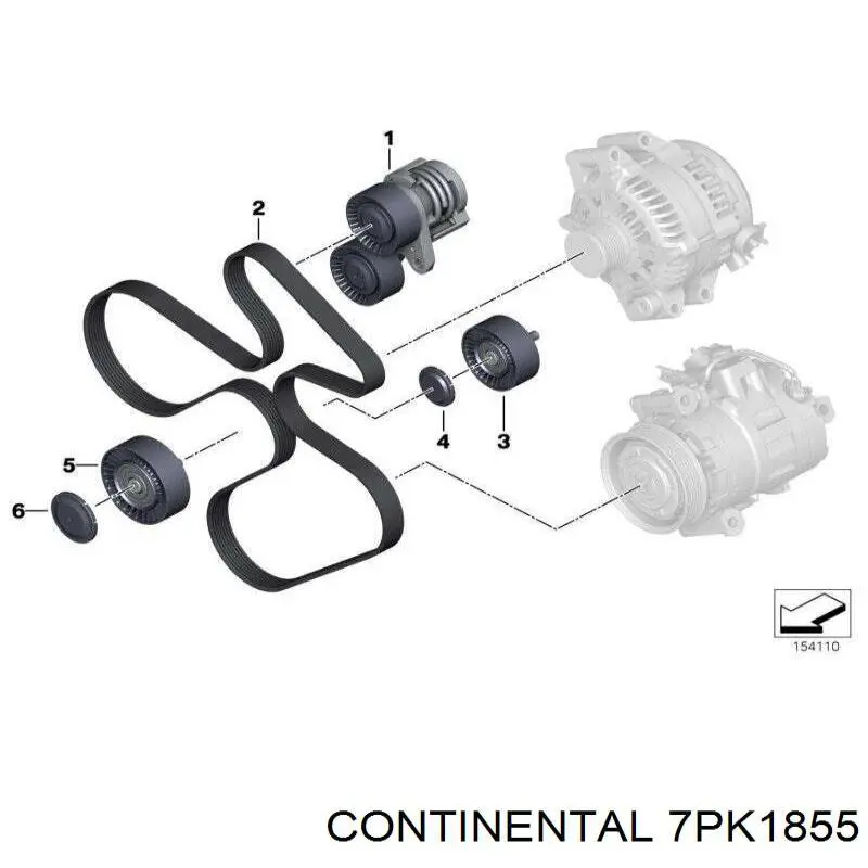 7PK1855 Continental/Siemens Поліклиновий ремінь