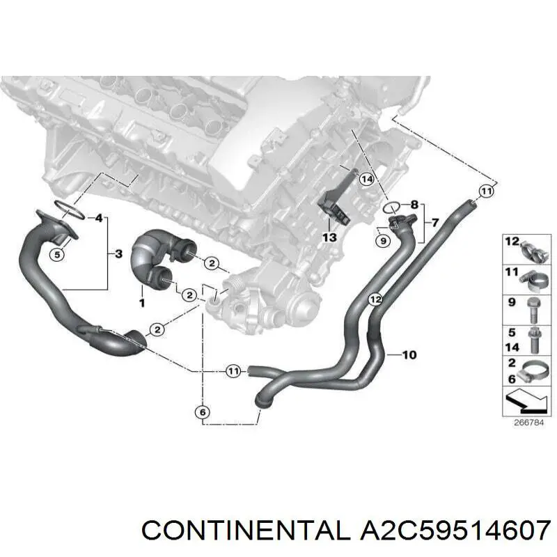 Помпа охолодження Continental/Siemens A2C59514607 ціна, від 357.81 USD