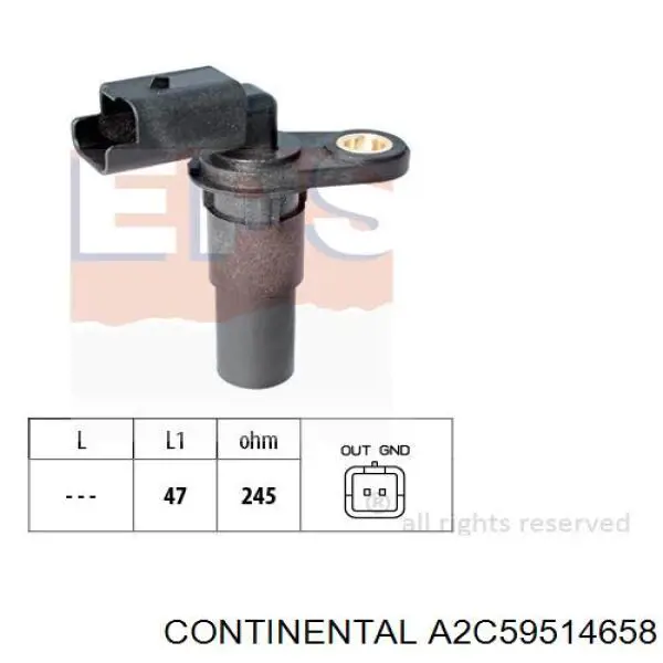 A2C59514658 Continental/Siemens датчик положення (оборотів коленвалу)