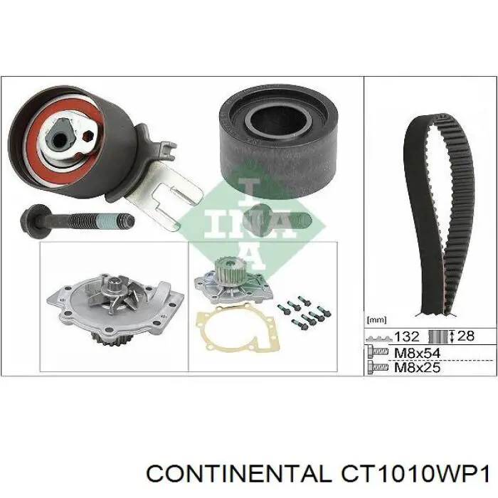 Комплект ГРМ Continental/Siemens CT1010WP1 ціна, від 138.35 USD
