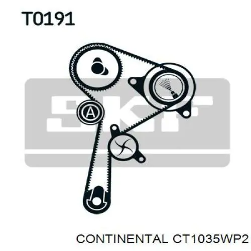 Купити CT1035WP2 Continental/Siemens ГРМ ремень