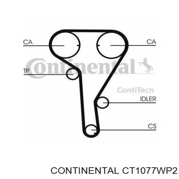 Ремінь ГРМ, комплект CT1077WP2 Continental/Siemens