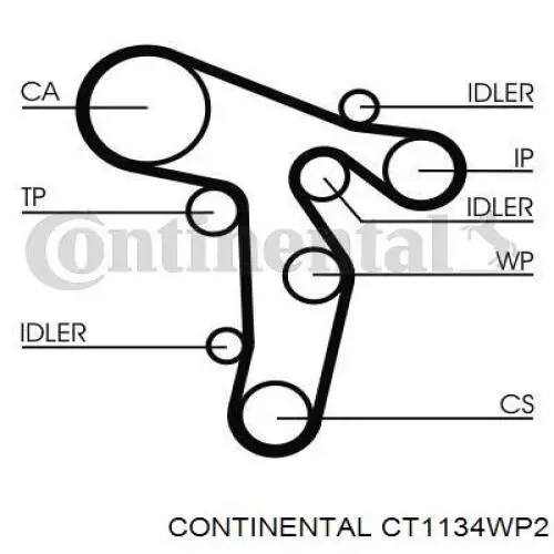 Комплект ГРМ Continental/Siemens CT1134WP2 ціна, від 189.63 USD