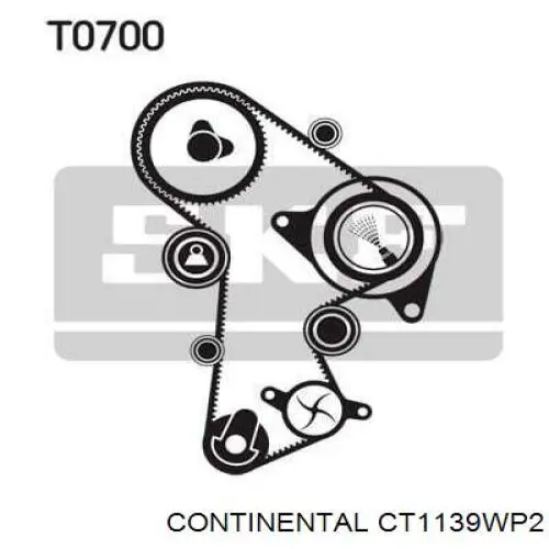 Ремкомплект ГРМ Continental/Siemens CT1139WP2