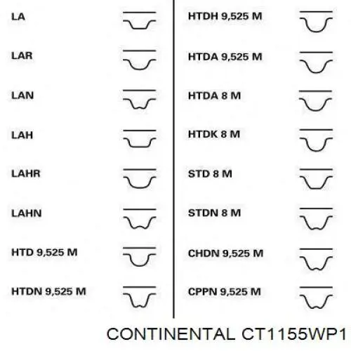 Купити CT1155WP1 Continental/Siemens ГРМ ремень