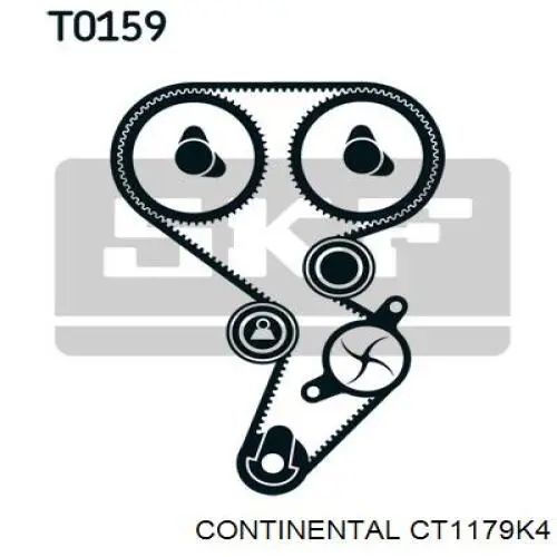 Комплект ГРМ CT1179K4 Continental/Siemens