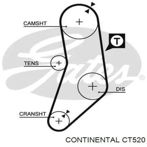 CT520 Continental/Siemens ремінь грм