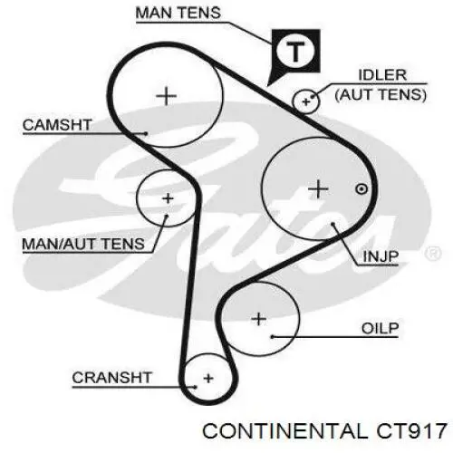 Зубчастий ремінь Continental/Siemens CT917 ціна, від 27.74 USD